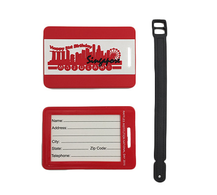 Soft rubber luggage tag