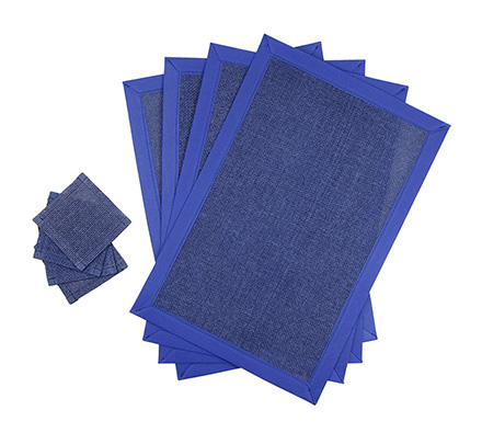 Silk paper fabric mat