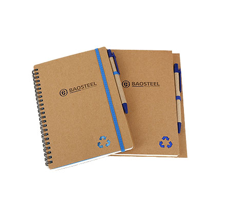 Recycled note book + pen set